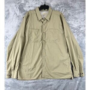 ExOfficio Insect Shield Travel Shirt XL Tan Long Sleeve Vented Outdoor‎ Fishing